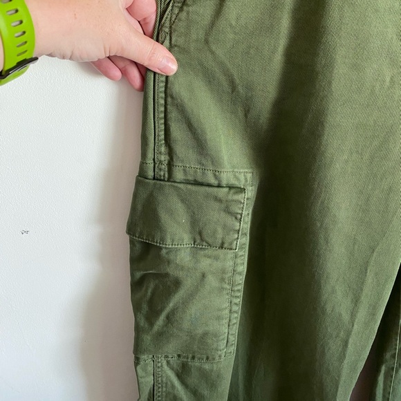 GAP Women’s Green Wide Leg Cargo Pants Size 14 Tall Streetwear - Picture 2 of 10